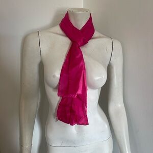 100% SILK Vibrant Pink Scarf